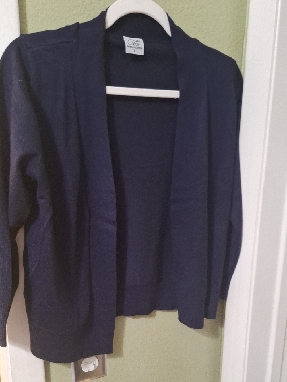 Cielo Navy Open-Front Cardigan